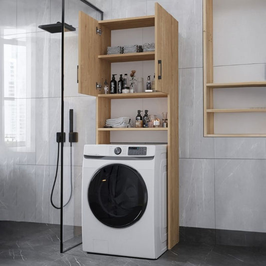 Έπιπλο πλυντηρίου Holton Megapap χρώμα sapphire oak 65,5x30x180εκ. - Hippiehome.gr