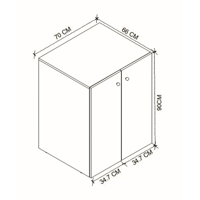 Έπιπλο πλυντηρίου Gray Megapap χρώμα sapphire oak 70x66x90εκ. - Hippiehome.gr