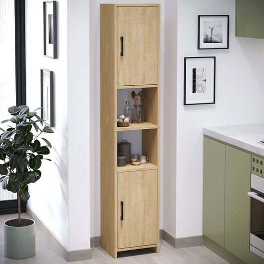 Ντουλάπι κουζίνας - μπάνιου Hobbes Megapap χρώμα sapphire oak 35x30x182,3εκ. - Hippiehome.gr