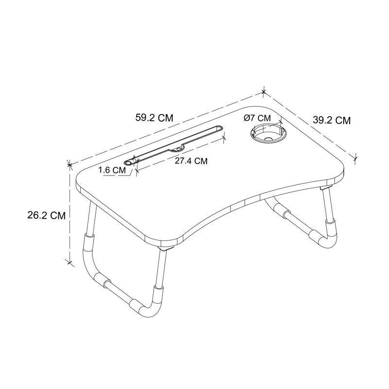 Τραπεζάκι laptop Sedon Megapap χρώμα pine oak 59,2x39,2x26,2εκ. - Hippiehome.gr