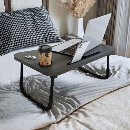 Τραπεζάκι laptop Sedon Megapap χρώμα ανθρακί 59,2x39,2x26,2εκ. - Hippiehome.gr