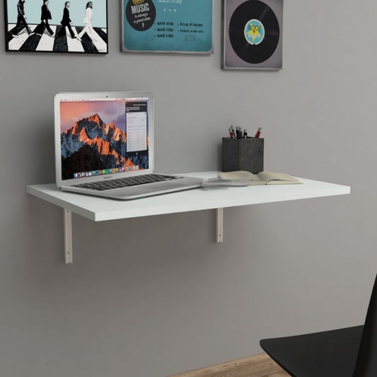 Τραπέζι κουζίνας - Γραφείο επιτοίχιο πτυσσόμενο Ravan Megapap χρώμα λευκό 72x45εκ. - Hippiehome.gr