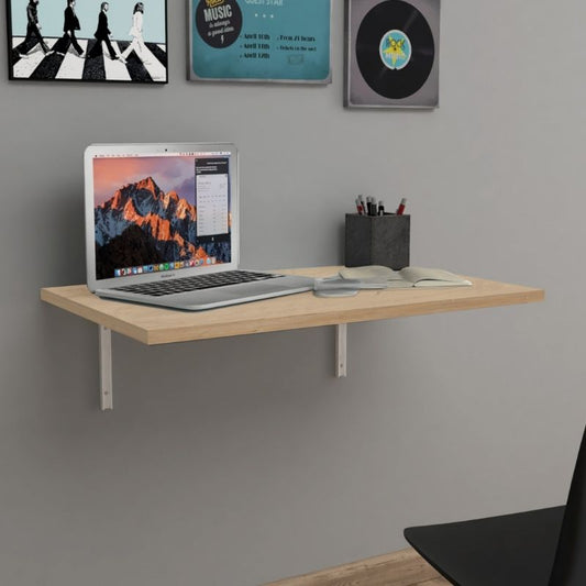 Τραπέζι κουζίνας - Γραφείο επιτοίχιο πτυσσόμενο Ravan Megapap χρώμα sapphire oak 72x45εκ. - Hippiehome.gr