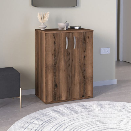 Παπουτσοθήκη - Ντουλάπι Manolo Megapap χρώμα καπνιστή καρυδιά 60x38x81,4εκ. - Hippiehome.gr