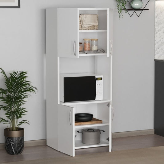 Ντουλάπα κουζίνας Armado Megapap χρώμα λευκό 60x32x140εκ. - Hippiehome.gr