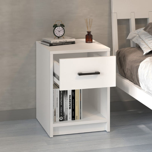 Κομοδίνο Scoty Megapap χρώμα λευκό 40,2x35,3x55εκ. - Hippiehome.gr