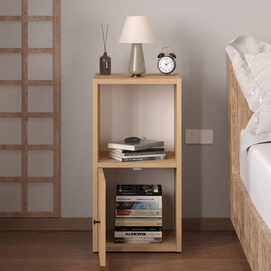 Κομοδίνο Vito Megapap χρώμα sapphire oak 34x30x66,4εκ. - Hippiehome.gr