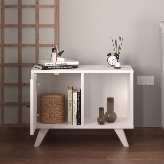 Κομοδίνο Rico Megapap χρώμα λευκό 65,2x30x49εκ. - Hippiehome.gr