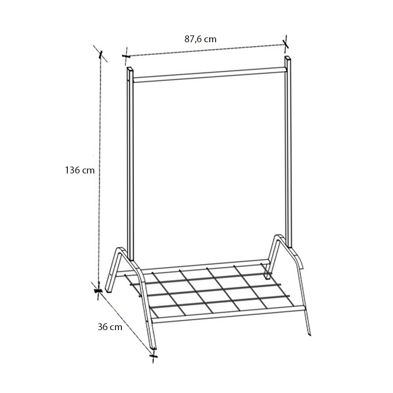 Επιδαπέδια κρεμάστρα Selman Megapap μεταλλική χρώμα μαύρο 87,6x36x136εκ. - Hippiehome.gr