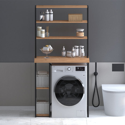 Έπιπλο πλυντηρίου Berkus Megapap χρώμα pine oak 90x60x178εκ. - Hippiehome.gr