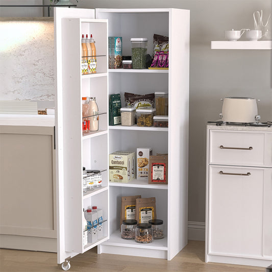 Ντουλάπι κουζίνας - μπάνιου Altay Megapap χρώμα λευκό 48,9x44,1x155,5εκ. - Hippiehome.gr