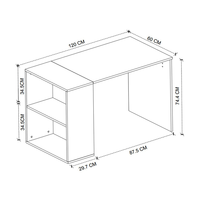 Γραφείο εργασίας Smyrna Megapap χρώμα λευκό 120x60x74,4εκ. - Hippiehome.gr