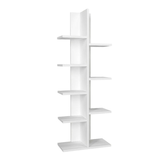Βιβλιοθήκη μελαμίνης Tree Megapap χρώμα λευκό 45x21,4x113εκ. - Hippiehome.gr