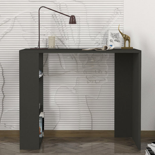 Γραφείο εργασίας Netenia Megapap χρώμα ανθρακί 90x40x74εκ. - Hippiehome.gr