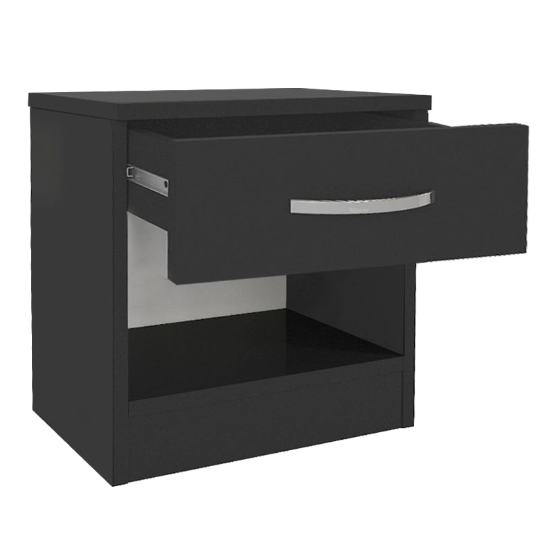 Κομοδίνο Lube Megapap χρώμα μαύρο 40x28,2x40εκ. - Hippiehome.gr