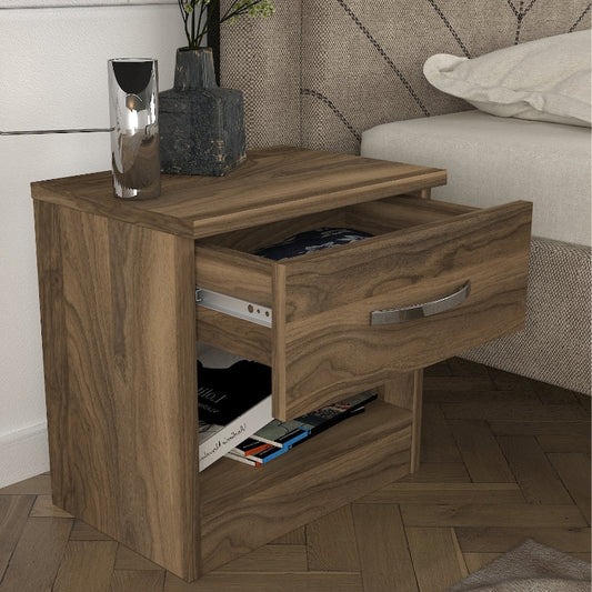 Κομοδίνο Lube Megapap χρώμα καρυδί 40x28,2x40εκ. - Hippiehome.gr