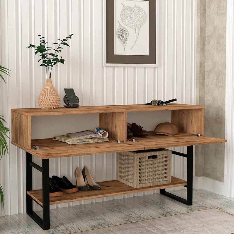 Κονσόλα μελαμίνης Aron Megapap χρώμα atlantic pine 138,8x41x75,7εκ. - Hippiehome.gr