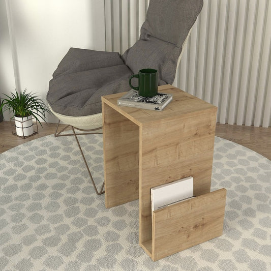 Τραπεζάκι βοηθητικό Regnar Megapap χρώμα sapphire oak 43,1x33,5x52εκ. - Hippiehome.gr