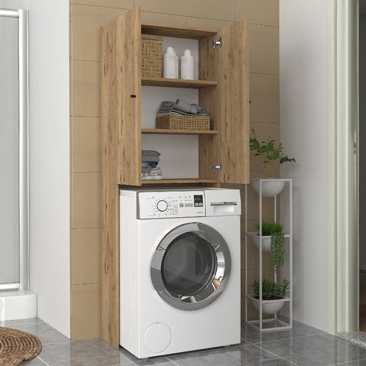 Έπιπλο πλυντηρίου Romme Megapap χρώμα sepet oak 65x27,1x180εκ. - Hippiehome.gr