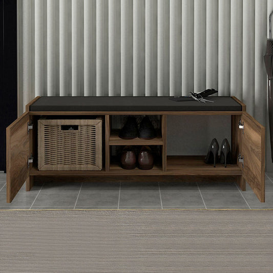 Παπουτσοθήκη Verly Megapap χρώμα καρυδί 110x33,2x43εκ. - Hippiehome.gr