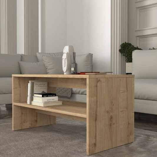 Τραπεζάκι σαλονιού Eleva Megapap χρώμα sapphire oak 90x44,6x46,4εκ. - Hippiehome.gr