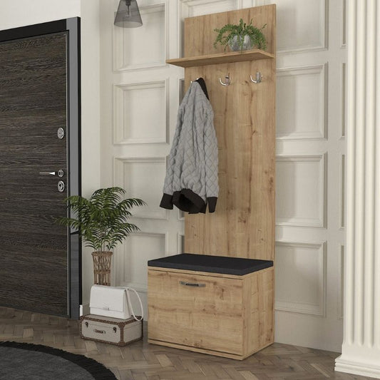 Έπιπλο εισόδου Track Megapap χρώμα sapphire oak 60x38,2x190εκ. - Hippiehome.gr