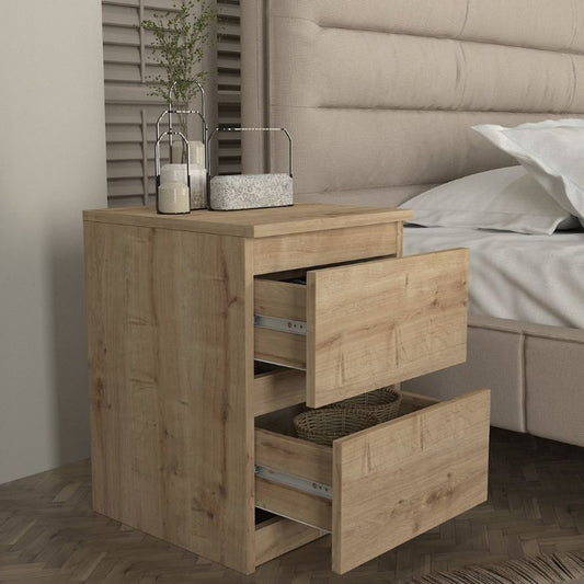 Κομοδίνο Breve Megapap χρώμα sapphire oak 39,8x41,8x55εκ. - Hippiehome.gr