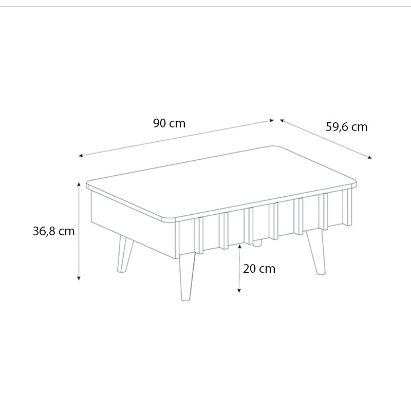 Τραπεζάκι σαλονιού Gemma Megapap χρώμα sepet oak 90x59,6x36,8εκ. - Hippiehome.gr