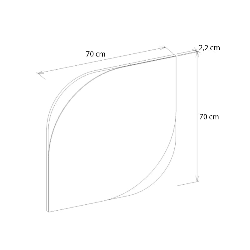 Καθρέπτης τοίχου Lava Μegapap χρώμα rota oak - ανθρακί 70x2,2x70εκ. - Hippiehome.gr