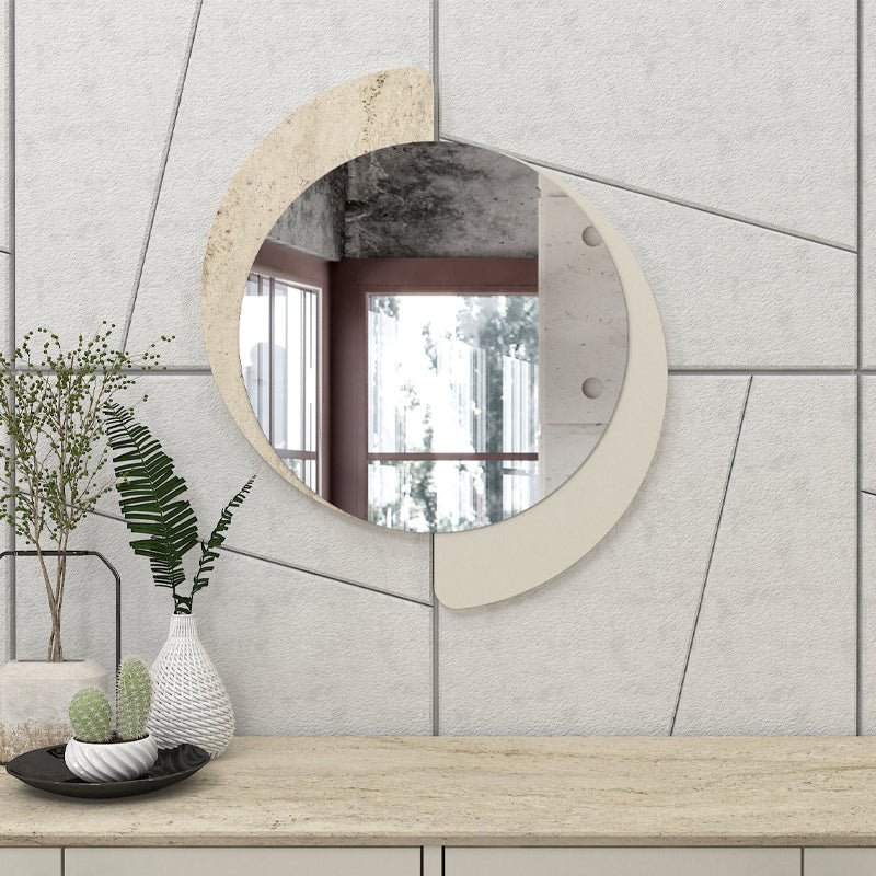 Καθρέπτης τοίχου Sevilla Μegapap χρώμα sandstone - travertine 59,2x2,2x69εκ. - Hippiehome.gr