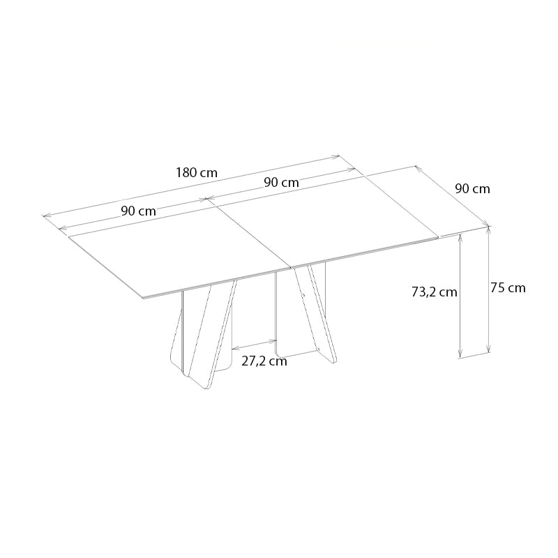 Τραπέζι Sevilla Megapap χρώμα sandstone - travertine 180x90x75εκ. - Hippiehome.gr