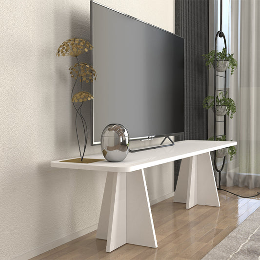 Έπιπλο τηλεόρασης Sugar Megapap χρώμα λευκό 150x29,6x36,8εκ. - Hippiehome.gr