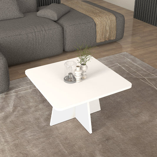 Τραπεζάκι σαλονιού Sugar Megapap χρώμα λευκό 60x60x36,8εκ. - Hippiehome.gr