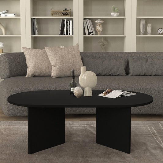 Τραπεζάκι σαλονιού Cortado Megapap χρώμα μαύρο 120x60x39,6εκ. - Hippiehome.gr