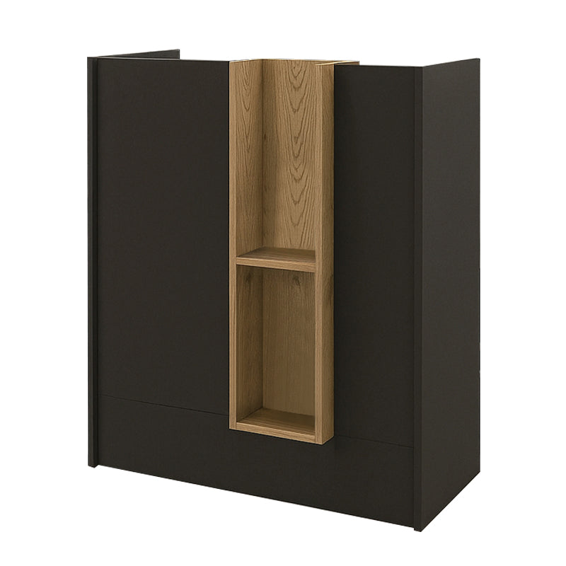 Γραφείο υποδοχής - reception Bonveno Megapap χρώμα ανθρακί - sepet oak 90x43,2x110εκ. - Hippiehome.gr
