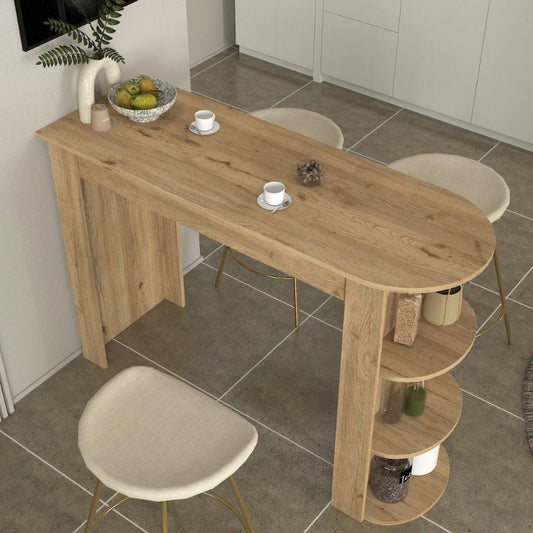 Τραπέζι μπαρ Vigne Megapap χρώμα sepet oak 150x51,6x101,8εκ. - Hippiehome.gr