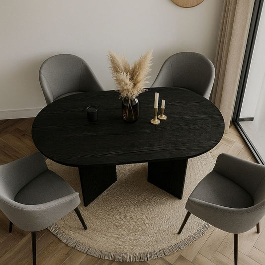 Τραπέζι Cortado Megapap χρώμα sencron black 138x80x75εκ. - Hippiehome.gr