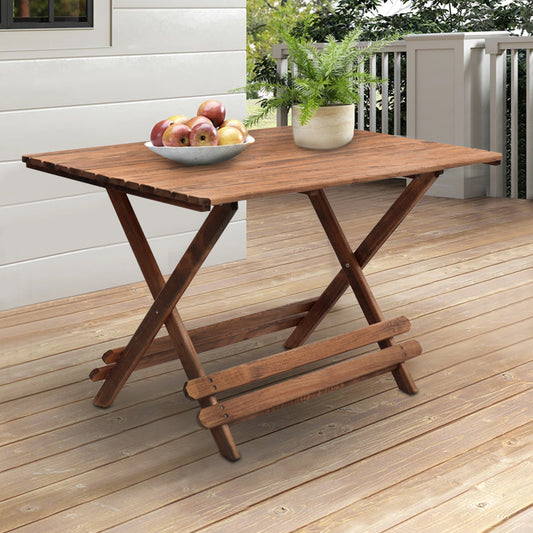 Τραπέζι πτυσσόμενο Queen Megapap από ξύλο οξιάς σε χρώμα καρυδί εμποτισμού 120x80x75εκ. - Hippiehome.gr