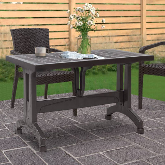 Τραπέζι πολυπροπυλενίου Callan Megapap χρώμα καφέ 120x70x73εκ. - Hippiehome.gr