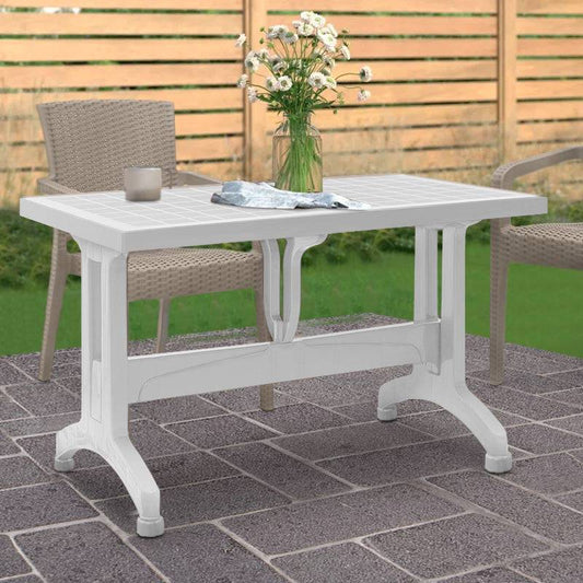 Τραπέζι πολυπροπυλενίου Callan Megapap χρώμα λευκό 140x80x73εκ. - Hippiehome.gr