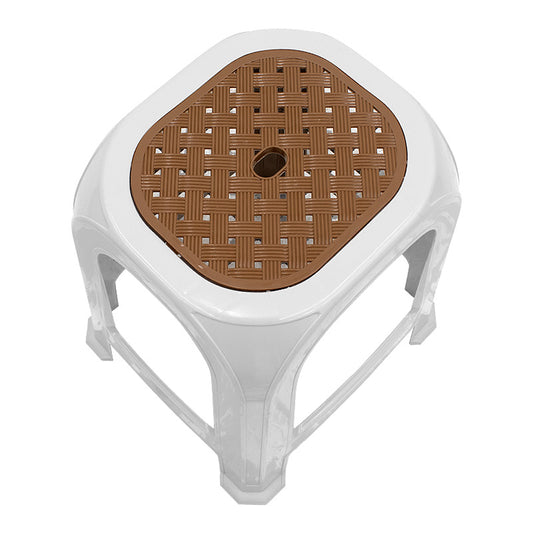 Σκαμπώ πολυπροπυλενίου στοιβαζόμενο Desia Megapap χρώμα λευκό 35x35x45εκ. - Hippiehome.gr