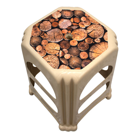 Σκαμπώ πολυπροπυλενίου στοιβαζόμενο Desia Megapap χρώμα μπεζ 37x37x45εκ. - Hippiehome.gr