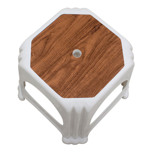 Σκαμπώ πολυπροπυλενίου στοιβαζόμενο Desia Megapap χρώμα λευκό 35x35x32εκ. - Hippiehome.gr