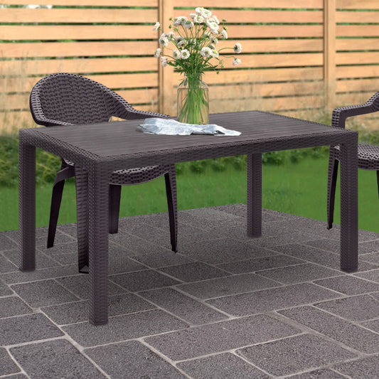 Τραπέζι πολυπροπυλενίου Kalan Megapap χρώμα καφέ 150x90x75εκ. - Hippiehome.gr