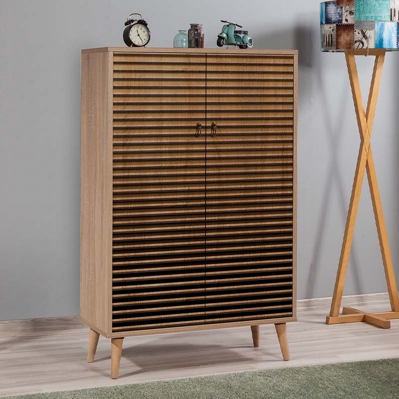 Παπουτσοθήκη - ντουλάπι Soho Megapap από μελαμίνη χρώμα sonoma 80x36x127εκ. - Hippiehome.gr