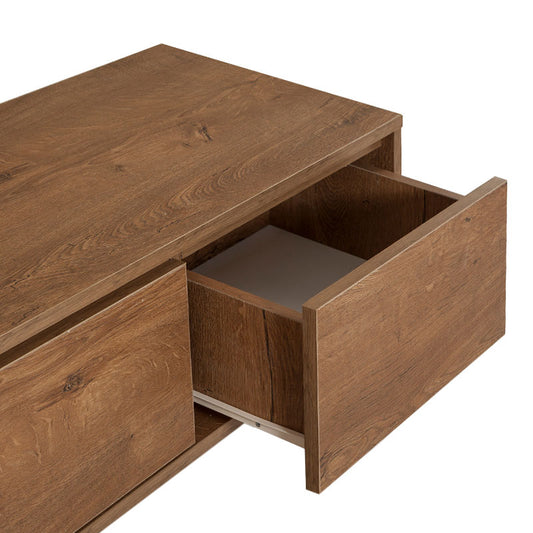 Έπιπλο τηλεόρασης Amedeo Megapap από μελαμίνη χρώμα καρυδί 140x40x50εκ. - Hippiehome.gr