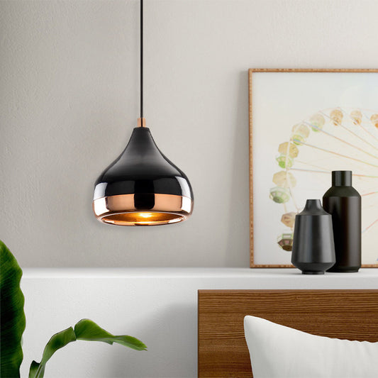 Φωτιστικό οροφής Precious Megapap E27 μεταλλικό μονόφωτο χρώμα μαύρο - bronze Φ17x112εκ. - Hippiehome.gr