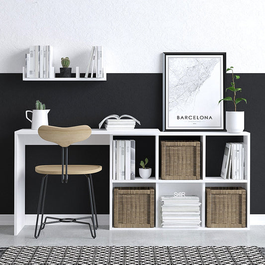 Γραφείο εργασίας Blake Megapap χρώμα λευκό 145x45x74εκ. - Hippiehome.gr