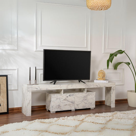 Έπιπλο τηλεόρασης Enclave Megapap χρώμα εφέ μαρμάρου 180x31,3x50εκ. - Hippiehome.gr
