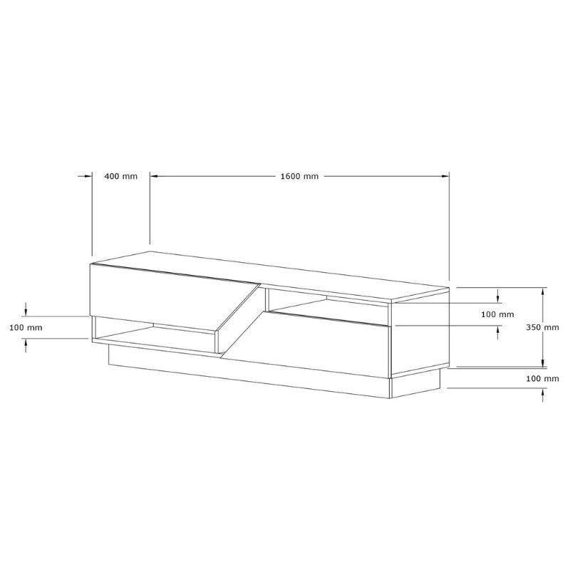 Έπιπλο τηλεόρασης Koza Megapap χρώμα travertine 160x40x45εκ. - Hippiehome.gr